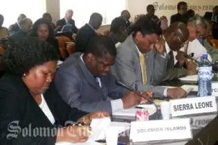 Noelyn Maáhanua representing Solomon Islands at the ACP Ministerial Trade Committee Meeting in Brussels, Belgium last week.
