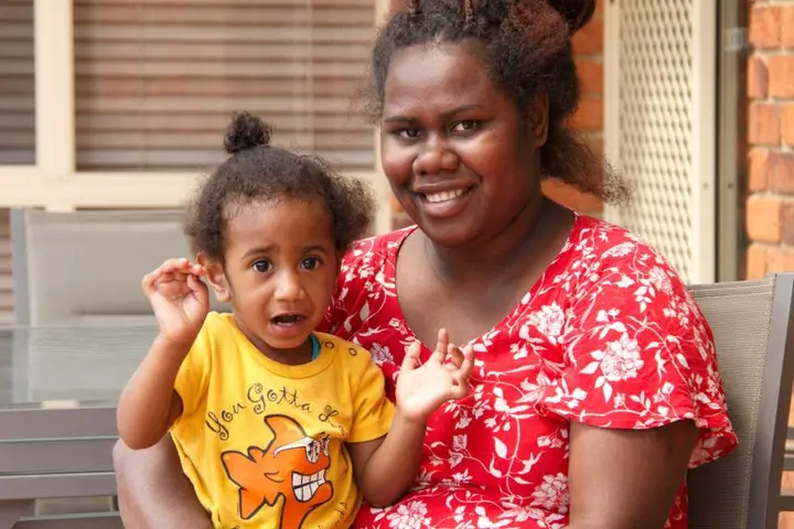 Vincent and his mother Ms Matesonia arrived back in the country over the weekend.