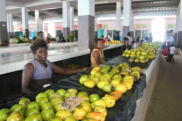 Ethel Matani at the Auki market in Malaita Province.