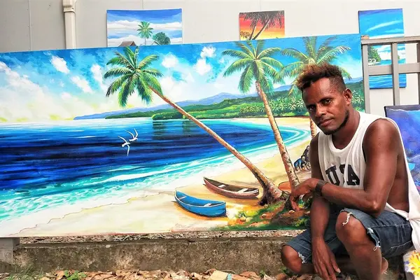 He says that that art plays a vital role in preserving the beauty of our culture, our way of life, and transferring that onto a canvas is the power of art.