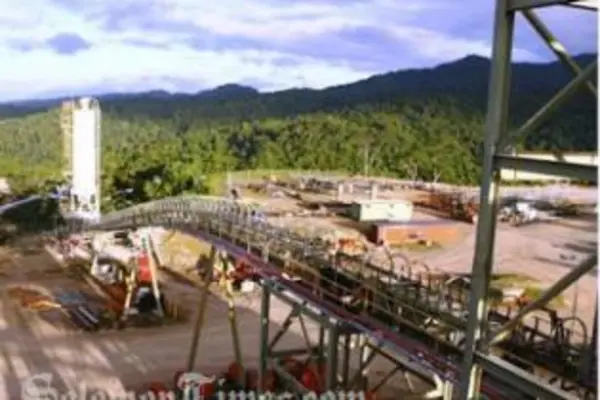 Gold Ridge Mine processing plant, located around 20 kilometres east of Honiara.