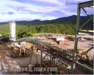 Gold Ridge Mine processing plant, located around 20 kilometres east of Honiara.