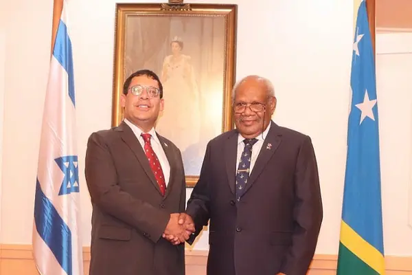 His Excellency Roi Rosenblit presented his Credentials to the Acting Governor General, Hon. Patterson Oti this morning.