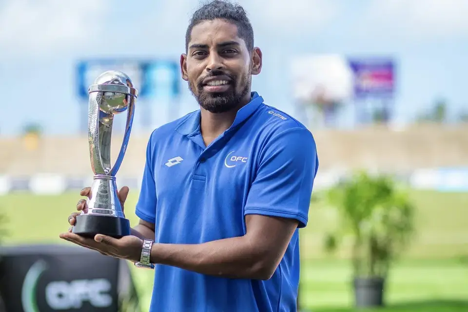 Fiji men's captain and OFC Ambassador Roy Krishna assisted with the draw for the OFC U-19 Championship 2022.