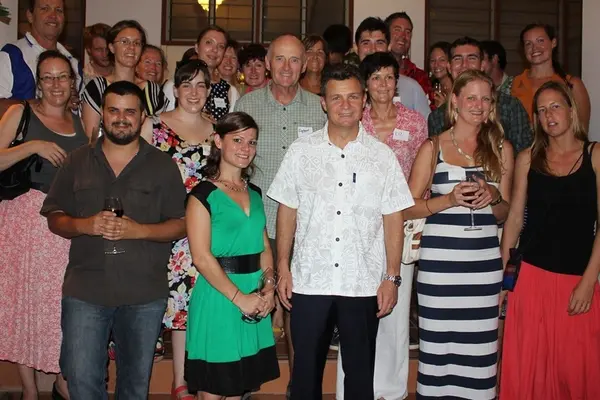 Australian volunteers working in Solomon Islands met visiting Australian Parliamentary Secretary Matt Thistlethwaite.