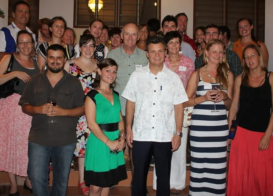 Australian volunteers working in Solomon Islands met visiting Australian Parliamentary Secretary Matt Thistlethwaite.