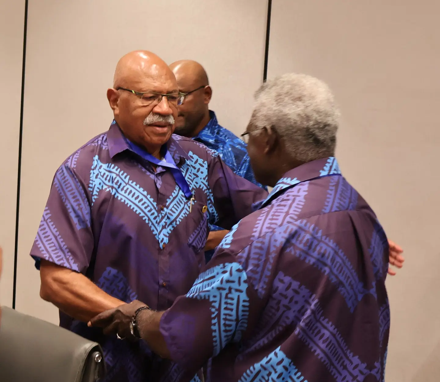 The two Prime Ministers meeting at the margins of the PIFs Leaders summit in Fiji.