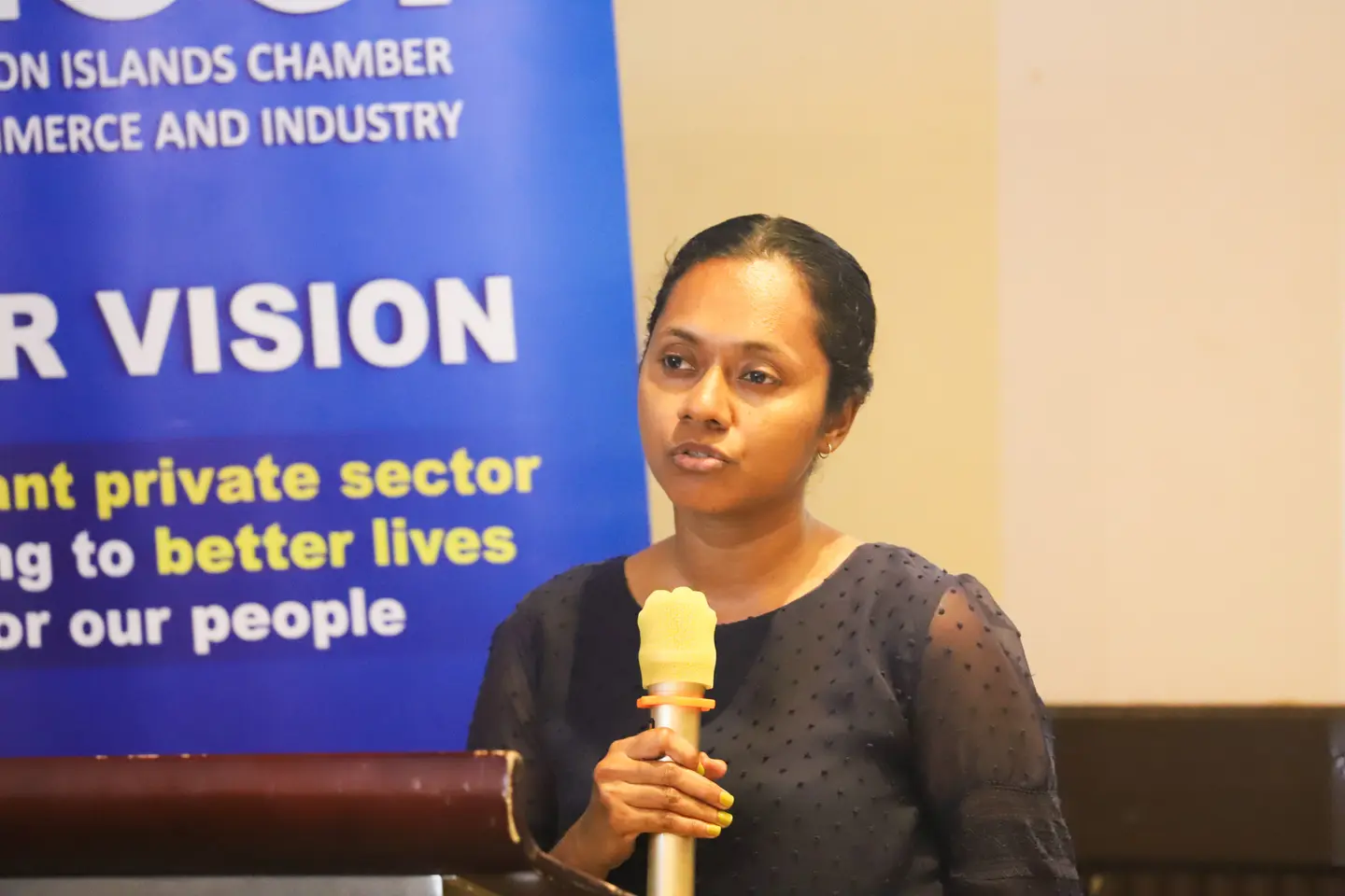 Director of Trade, Ms Patternot spoke on the Solomon Islands Government Policy Directions for external trade, including the sensitization of Regional Trade Agreements that Solomon Islands is a party to.