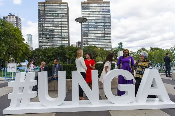 The theme for the 79th UNGA is “Leaving no one behind: acting together for the advancement of peace, sustainable development and human dignity for present and future generations”.