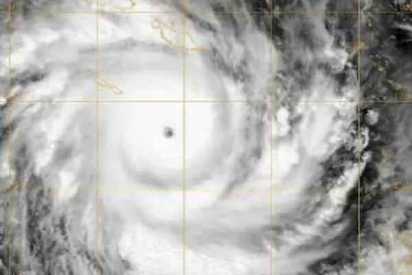 Cyclone Ului, recorded yesterday as it travels South of Solomon Islands.