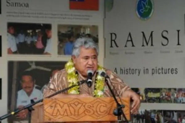 The exhibition was officially opened by Samoan Prime Minister, Tuilaepa Lupesoliai Sailele Malielegaoi, who said RAMSI was one of the Pacific region's biggest achievements, and one that he was proud S