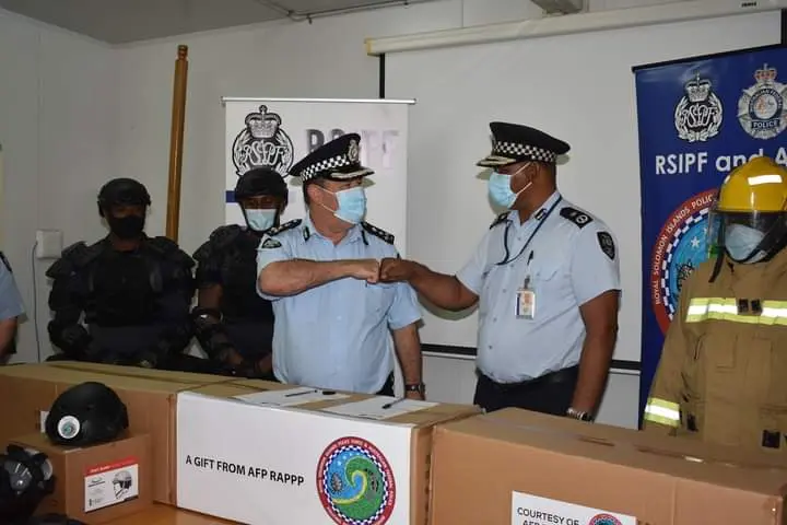 RAPP Commander Mr. Paul Osborne said protecting officers is a priority for the AFP, and says a key focus of "our enduring friendship with RSIPF is safety."