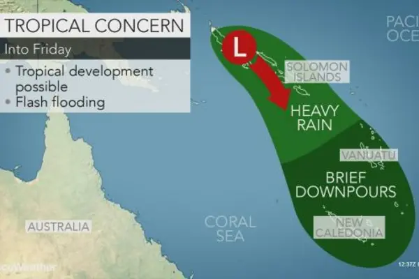 Rain and thunderstorms have already brought heavy rainfall to parts of the Solomon Islands, and additional downpours are forecast in the coming days.