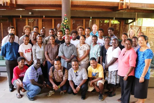 Solomon Islands students who received Australia Awards scholarships to study in Australia this year at the pre-departure briefing in Honiara.