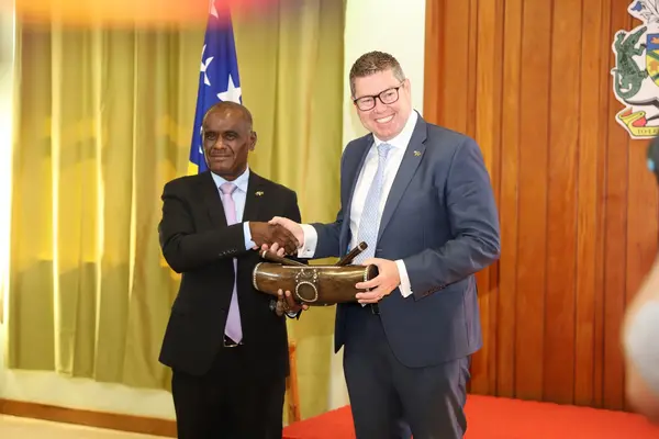 Minister for Foreign Affairs and External Trade Hon. Jeremiah Manele, and the Australian Minister for International Development and the Pacific, and the Minister for Defence Industry, Hon. Pat Conroy.
