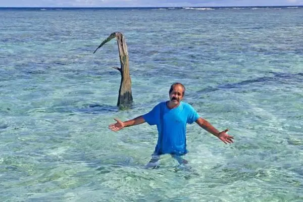 Where villagers grew crops on Kale Island, planted coconut trees and built homes on stilts, there are now just rocks on the white, sandy seabed. A whole way of life has been wiped off the face of the Earth.