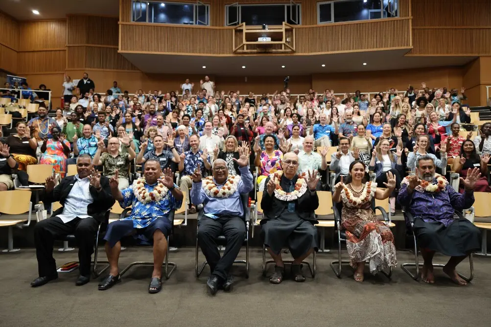 Participants at the regional lead-in discussion hosted by The University of the South Pacific and the COP Universities Alliance at USP Laucala Campus, Suva.