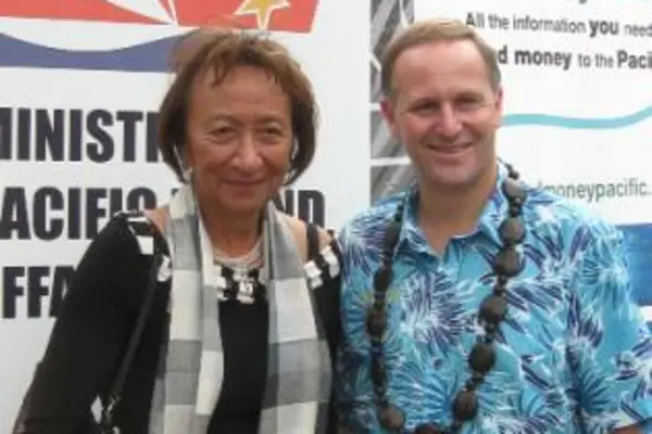 Honorable John Key, Prime Minister of New Zealand, and the Honorable Georgina te Heuheu, Pacific Island Affairs Minister, visit the SendMoneyPacific Stand during Pasifika Festival, 13th March 2010