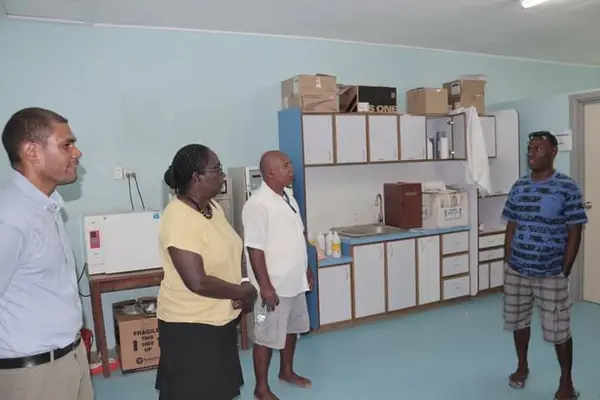 Health PS visited the various hospital departments, laboratory, surgical, neo-natal, medical, pharmacy and so forth spending time listening to the staff there and jotting down notes for necessary follow up actions upon return.
