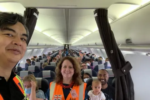 The United Kingdom chartered this sweeper flight and activated the European Union Civil Protection Mechanism, which allows for a financial contribution from the European Union to the charter cost, as European passengers were on board the flight.