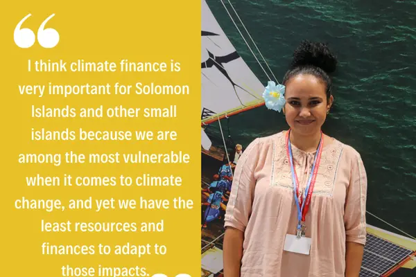 Ms. Maryann Puia from the Solomon Islands, is a Pacific Island Represent activist, and the Awareness officer for Pacific Island Students Fighting Climate Change.