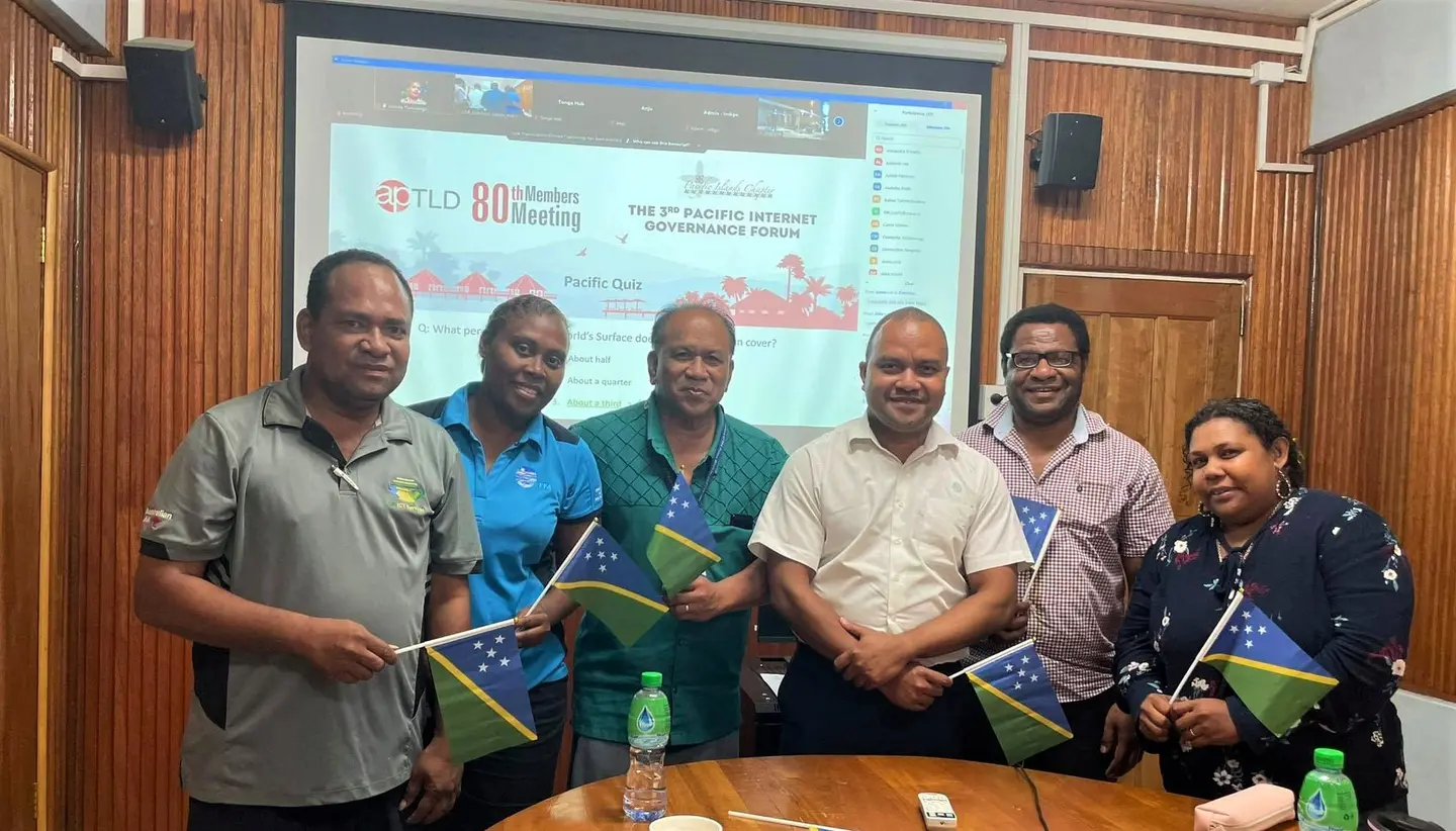 Participants from the Solomon Islands at the Pacific Internet Governance Forum 2021 (PacIGF).