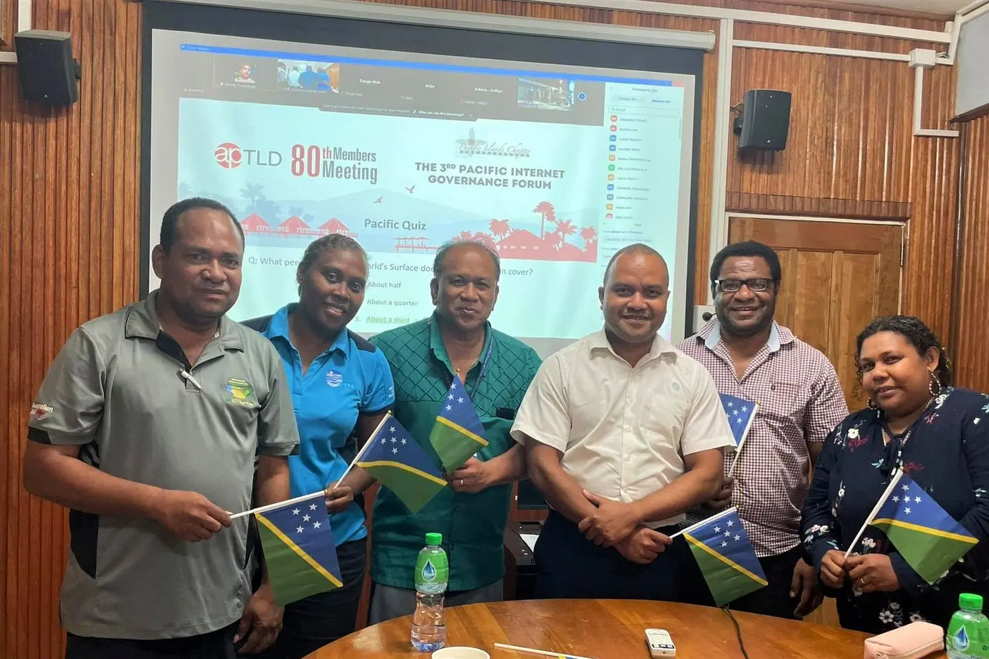 Participants from the Solomon Islands at the Pacific Internet Governance Forum 2021 (PacIGF).