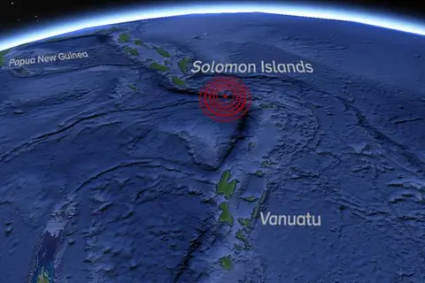 The quake hit at a depth of 19 kilometres), about 184 kilometres from Lata and 487 kilometres from the capital Honiara.
