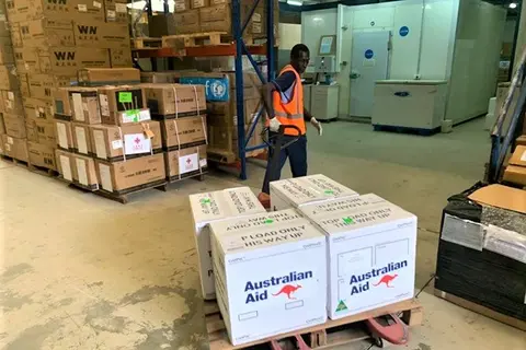 “Australia’s pledge of up to 1 million doses of AstraZeneca means there will be enough safe and effective vaccine doses to ensure the entire Solomon Islands population over 18 can get vaccinated. This consignment of 50,000 doses is the first of many more batches on their way from CSL in Melbourne,” Dr Strahan said.