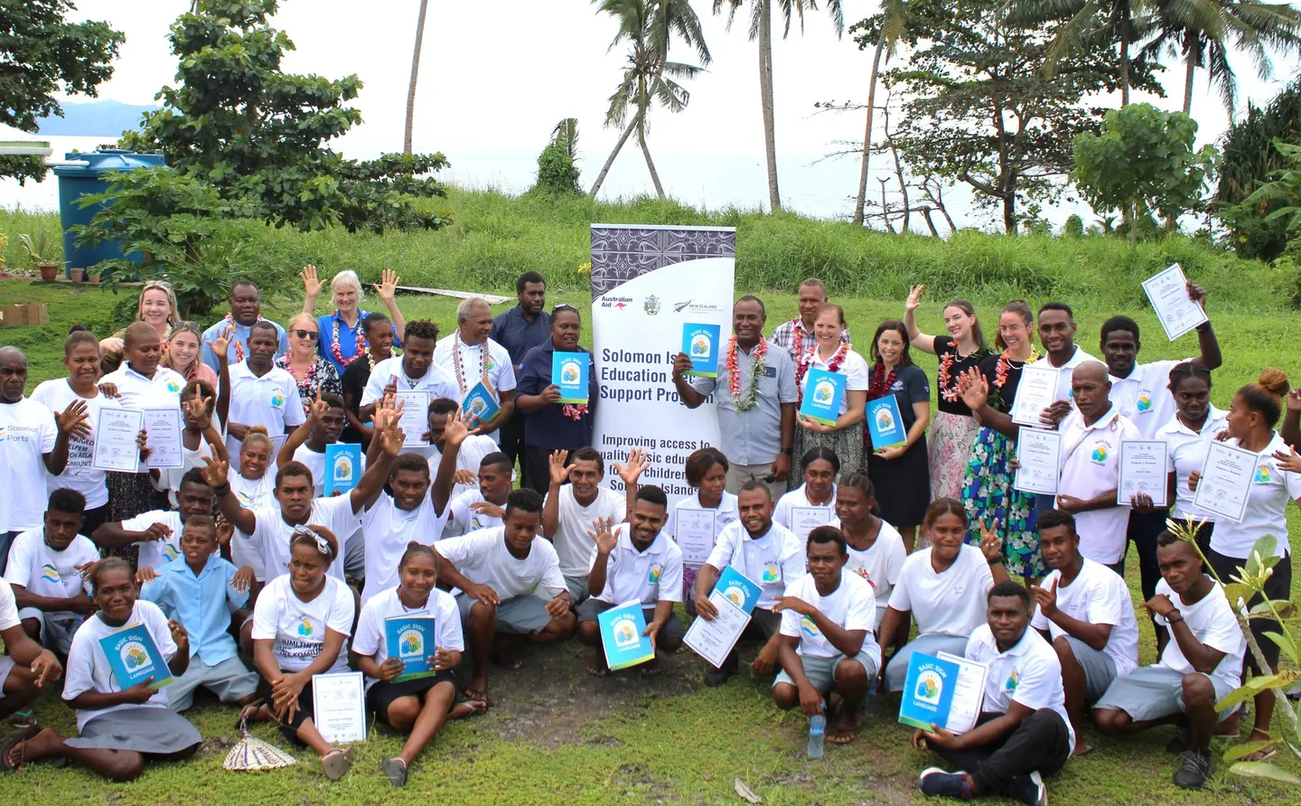 To date the project has achieved training trainers in sign language, producing 1,000 sign language books and distributed 300 posters to schools, clinics and churches to improve public knowledge of basic sign language.