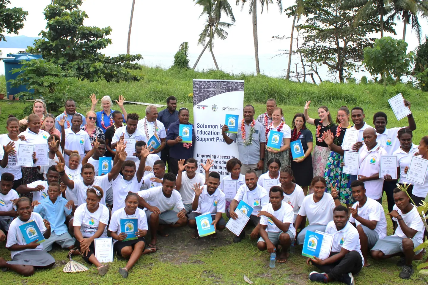 To date the project has achieved training trainers in sign language, producing 1,000 sign language books and distributed 300 posters to schools, clinics and churches to improve public knowledge of basic sign language.