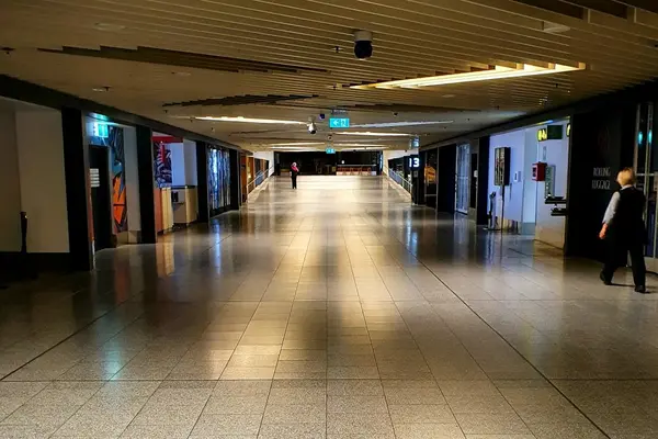 Melbourne Airport during the pandemic.