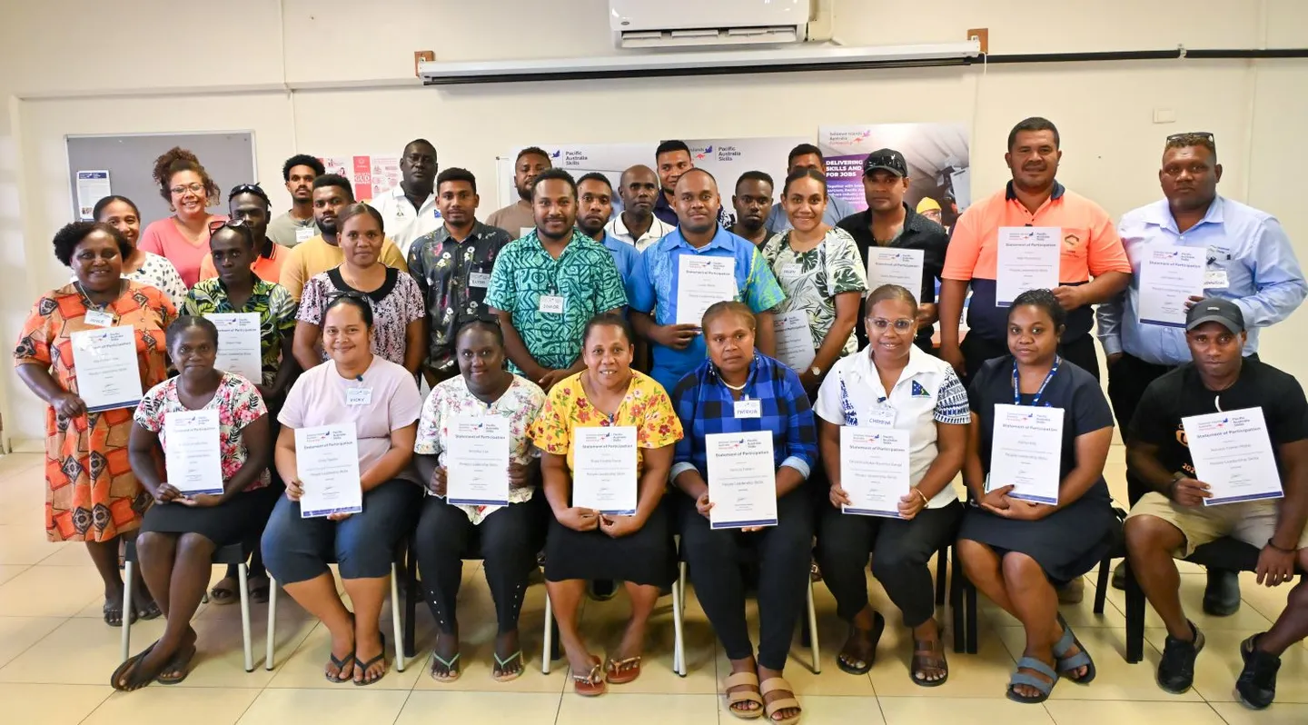 30 participants from across the private sector received Certificates of Participation after completing People Leadership Skills workshops.