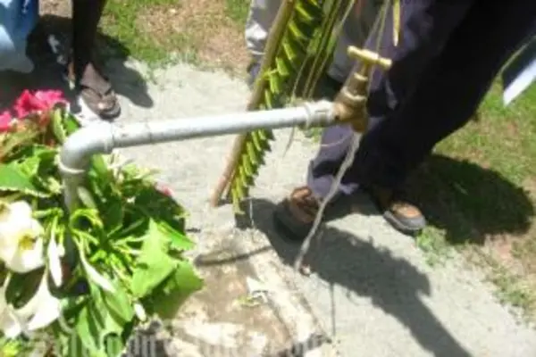 Tearoku's first clean running water.