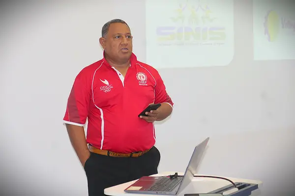 President of SIVF, Morris Maitaki during his opening remarks in the SIVF ‘National Level 1’ Course Training. 