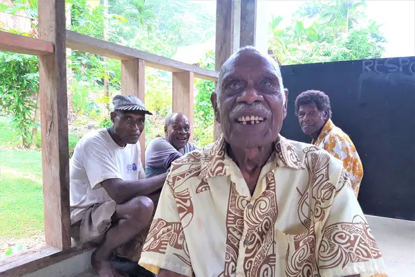 Village elder Francis Ibi of Riva community in South Guadalcanal.