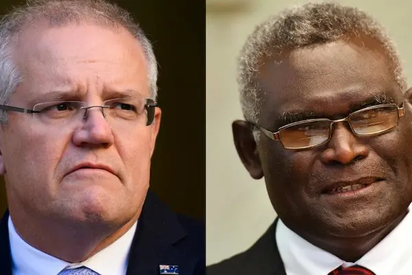 "Of course we haven't threatened [to invade]," Mr Morrison said. "We are their primary security partner. We are their first call when they face these sorts of challenges."