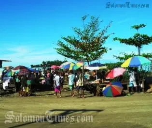A busy day at the Auki markets, the provincial capital of Malaita.