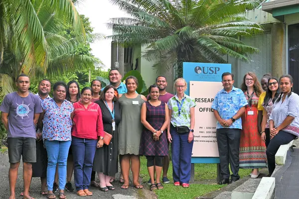 A team including ACIAR's Capacity Building Officer for the Pacific, Ms Joy Hardman, PASS-CR Programme Coordinator, Dr Linda Wess and Communications Director for the PASS-CR Programme, Ms Tash Turgoose, visited the USP Laucala Campus to engage with scholarship recipients.