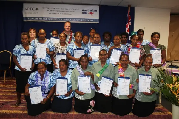 Australian High Commissioner, Matt Anderson and some of the graduates.