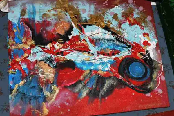 A fish painting by local artist Selwyn Palmer.