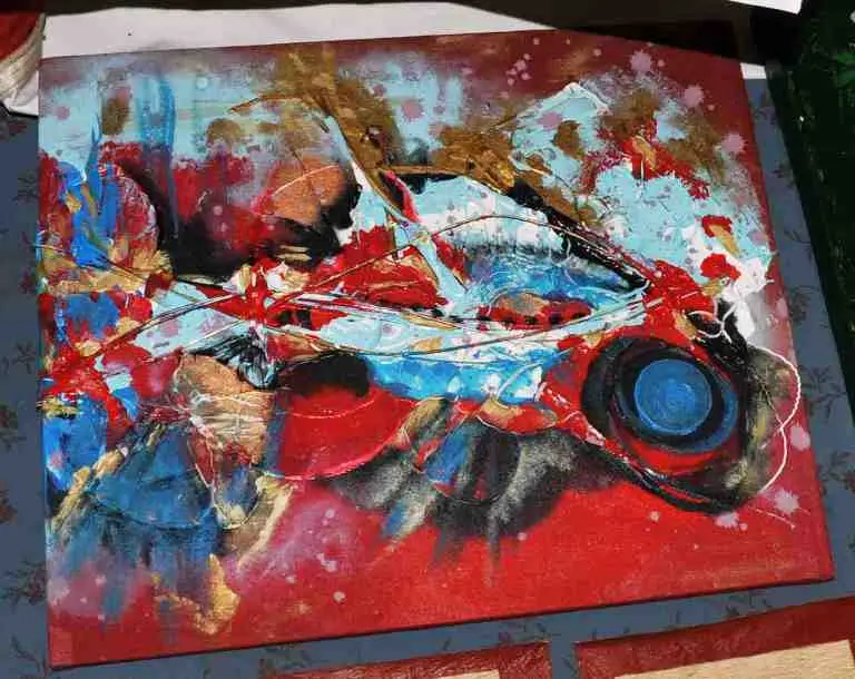 A fish painting by local artist Selwyn Palmer.