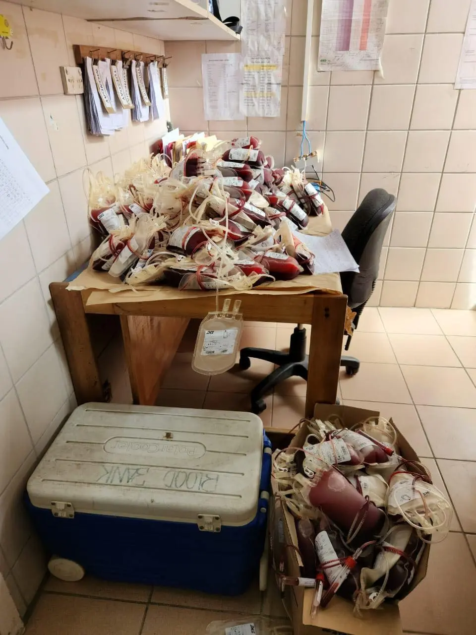 The 150 damaged blood bags were discarded immediately after and the hospital had already gone ahead to address the situation.