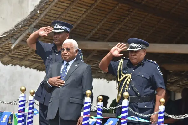 Governor General, Sir David Vunagi, at the opening of the sitting of Parliament.