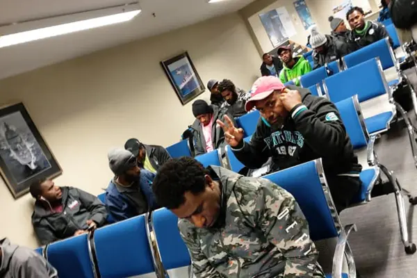 Seasonal workers waiting for their repatriation flight from New Zealand.