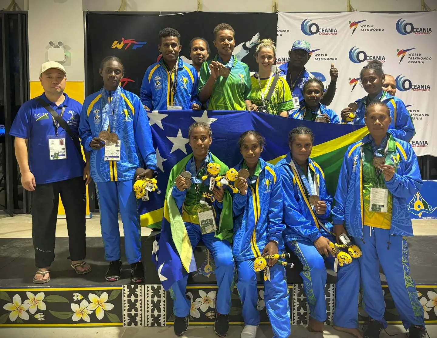Solomon Islands Team Taekwondo, comprising both men and women, achieved a remarkable feat by bagging a total of 14 medals.
