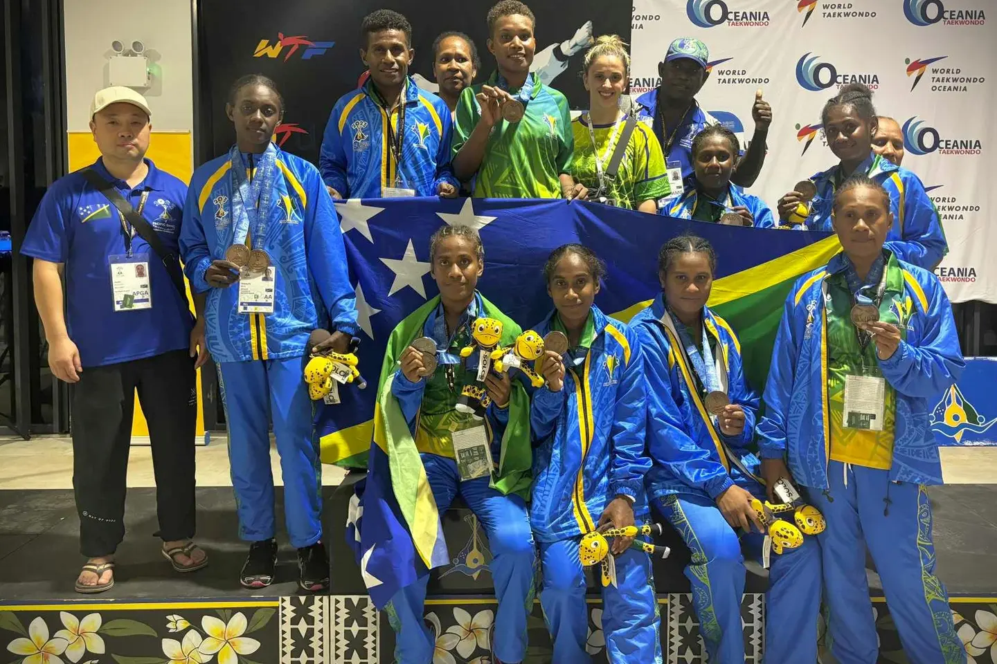 Solomon Islands Team Taekwondo, comprising both men and women, achieved a remarkable feat by bagging a total of 14 medals.