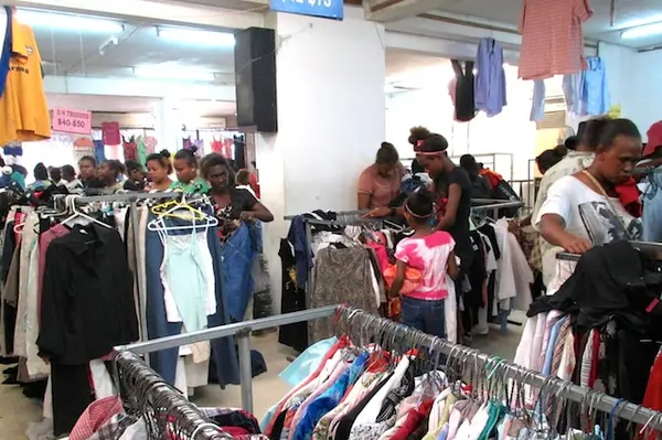 Second hand shops - where Solomon Islanders get most of their clothes.
