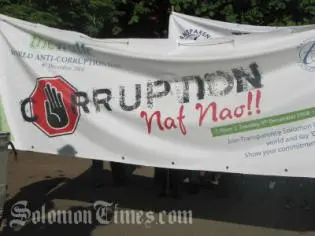 The government is fighting to put to an end corrupt practices in Solomon Islands.