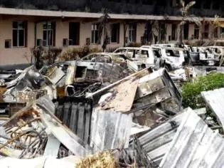 The aftermath of the April riots in Honiara.